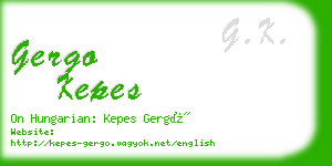 gergo kepes business card